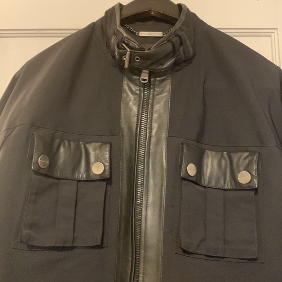 Michael Kors men light jacket used once looks new with some leather design - Picture 5 of 12